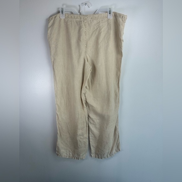 Victoria's Secret Tan Drawstring Linen Pants Size 12s - Picture 2 of 7